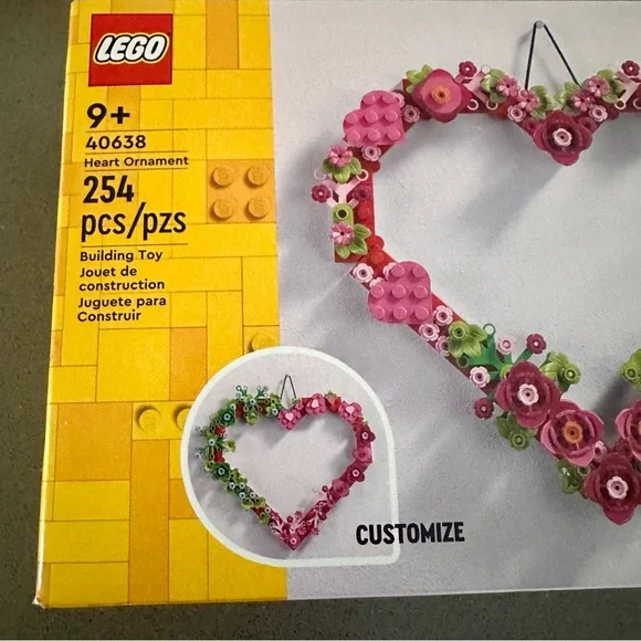 LEGO Heart Ornament 40638 | Floral Valentine Décor | 254 pcs | NIB - Picture 3 of 5
